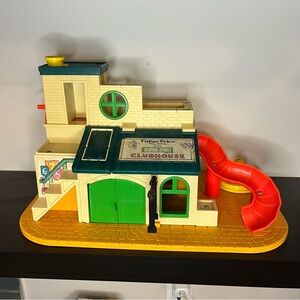 Vintage Fisher Price Play Family Sesame Street Clubhouse #937 No Tire Swing